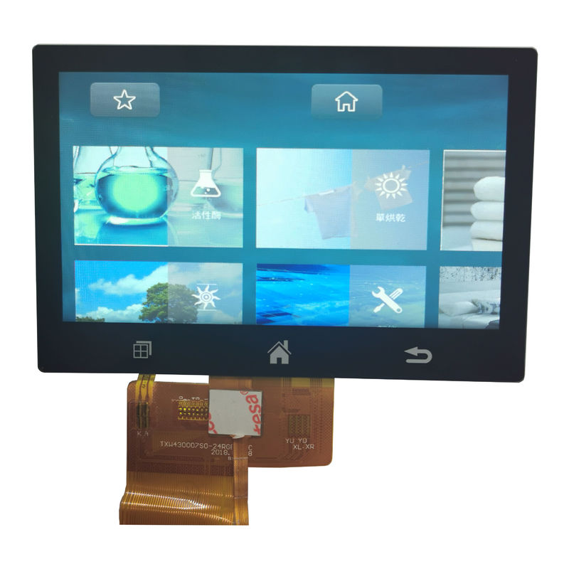 4.3 인치 50 핀 800xRGBx480 TFT LCD 터치스크린(IPS 패널 포함)